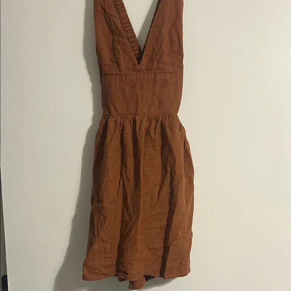 Abercrombie & Fitch Orange/Brown Backless Dress - Picture 2 of 9